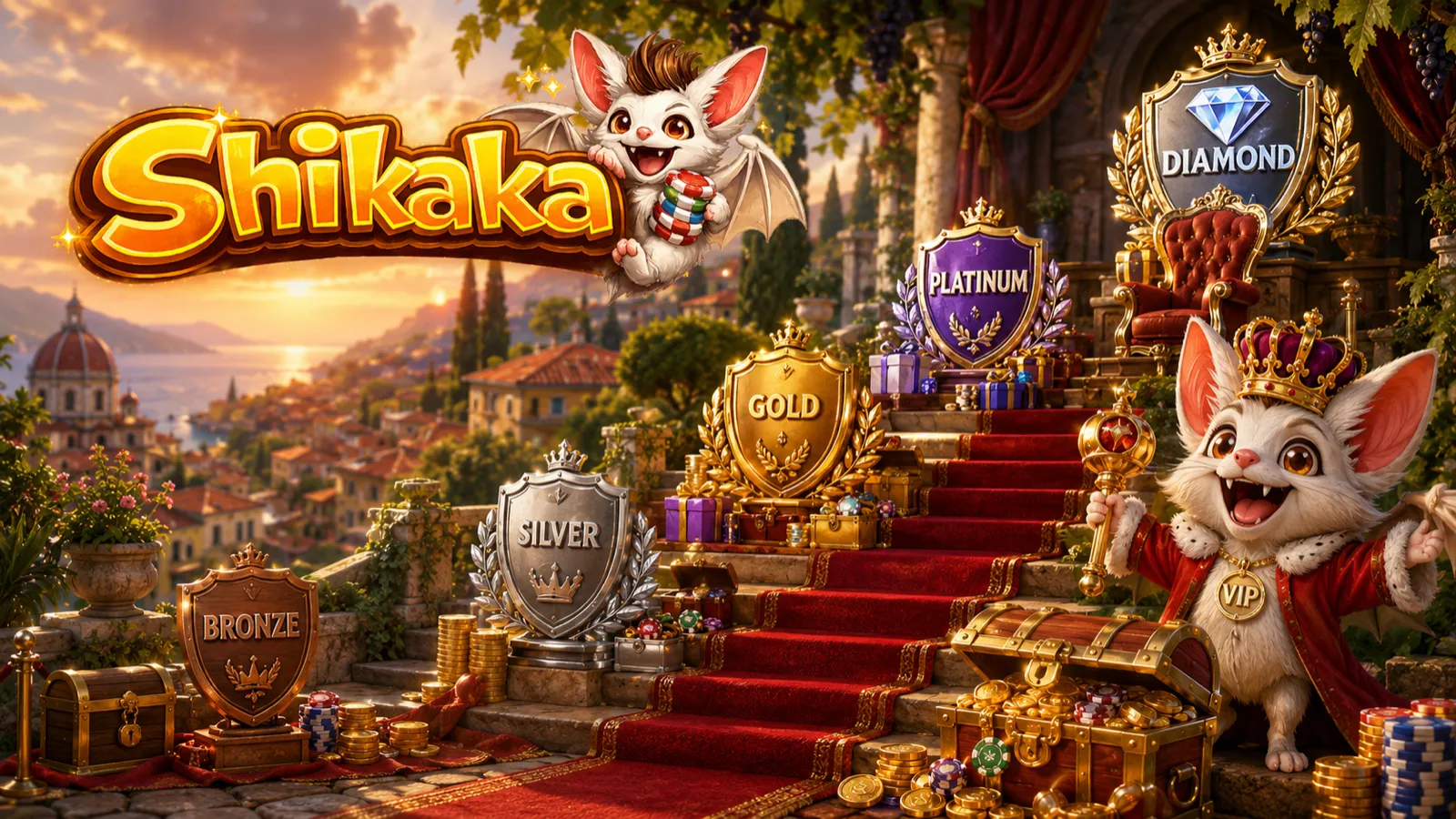 Programma VIP di Shikaka Casino — da Bronzo a Diamante